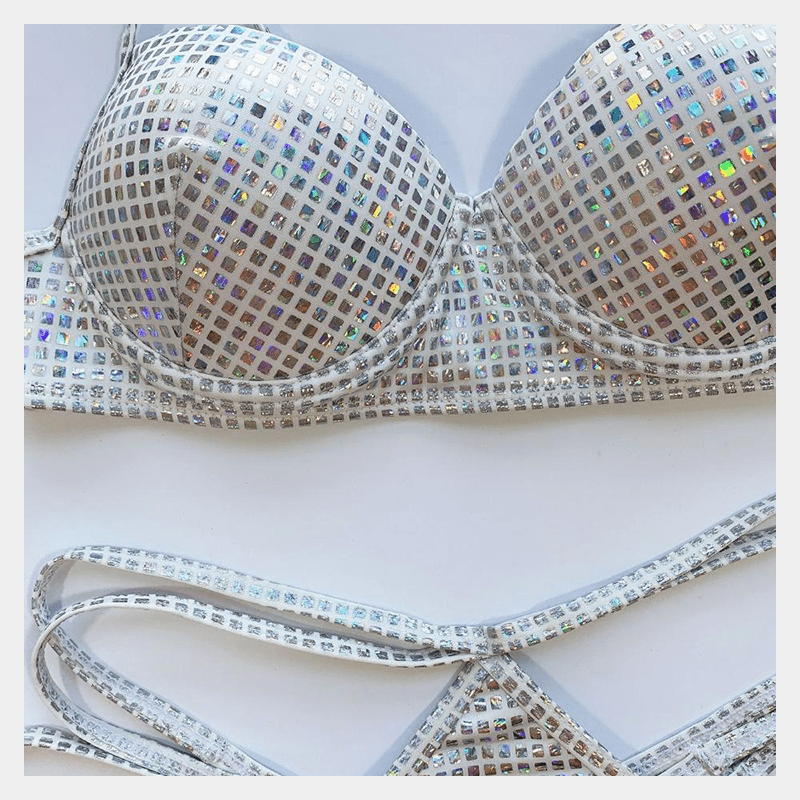 Josephine Sparkly High Cut Bottoms Bikini Swimwear