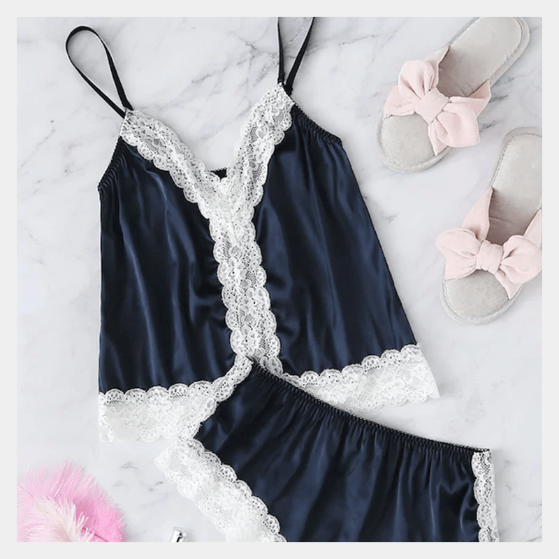 Stella Satin and Lace Cami Set