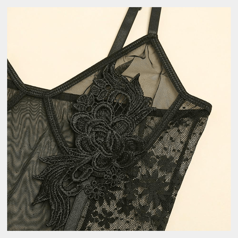 Megan Lace Sheer Bodysuit