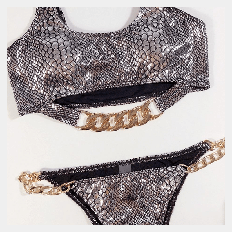 Layla Metallic Python Bikini Swimwear