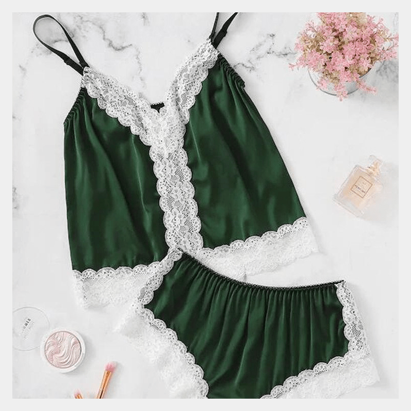 Stella Satin and Lace Cami Set