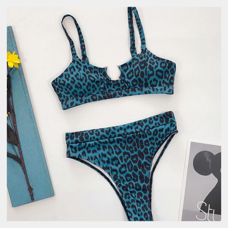 Eden Animal Print High Waist Bikini Swimwear