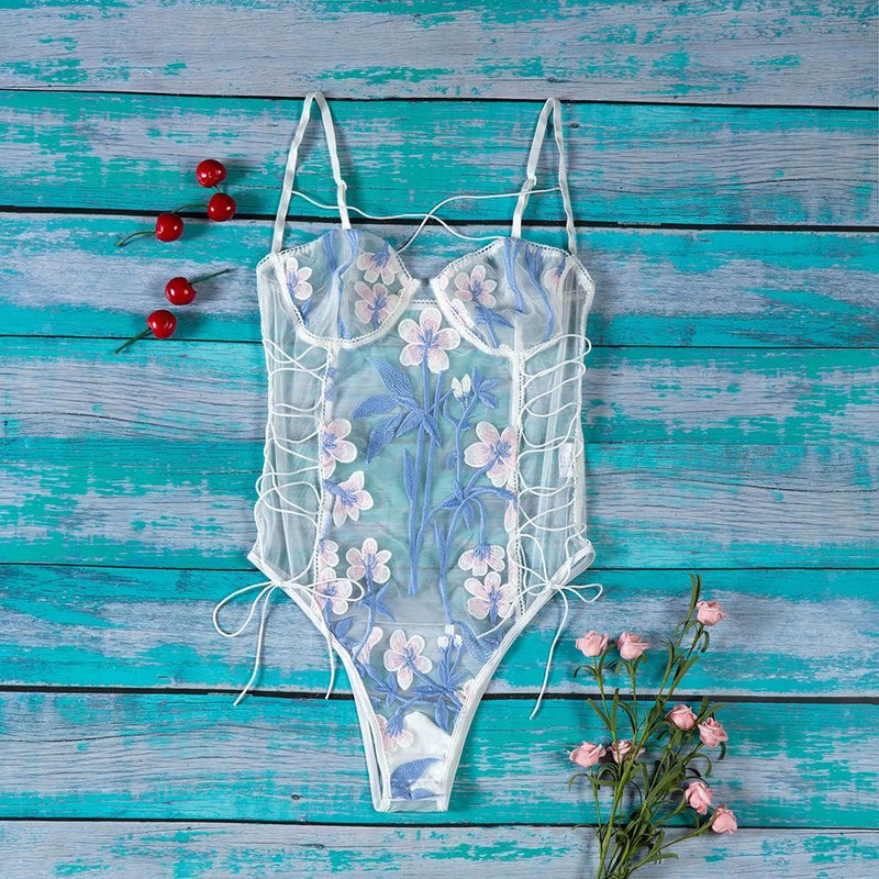 Elle Sheer Floral Bodysuit